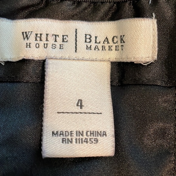 White House Black Market - Black Strapless Dress with Lace & Sequins - Size 4 - Picture 8 of 9